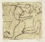 Lovers in the bibliothek - etching